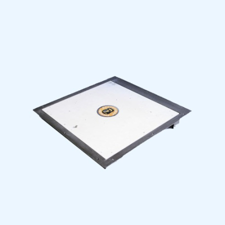 Портал 80х80 Стальной напольный люк с газовыми амортизаторами